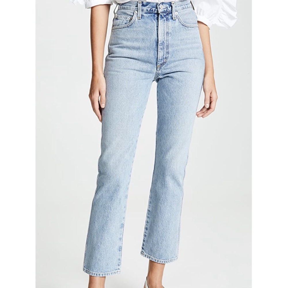 Unworn AGOLDE High Rise Kick Pinch Waist Jean sz25